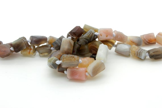Nautral Botswana Agate Rough Cut Nugget Cube Loose Chips Gemstone Assorted Size Beads - Pgs150