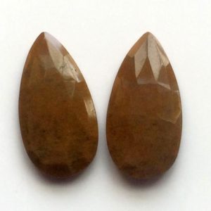 15x28mm Approx. Brown Agate Faceted Pear, 2 Pcs Matched Pair Agate, Agate Earrings, Agate Cabochon For Jewelry – GODP996 | Natural genuine beads Gemstone beads for beading and jewelry making.  #jewelry #beads #beadedjewelry #diyjewelry #jewelrymaking #beadstore #beading #affiliate #ad