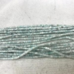 Natural Blue Amazonite 2x2mm Heishi Genuine Blue Gemstone Loose Beads 15 inch Jewelry Supply Bracelet Necklace Material Support | Natural genuine other-shape Gemstone beads for beading and jewelry making.  #jewelry #beads #beadedjewelry #diyjewelry #jewelrymaking #beadstore #beading #affiliate #ad