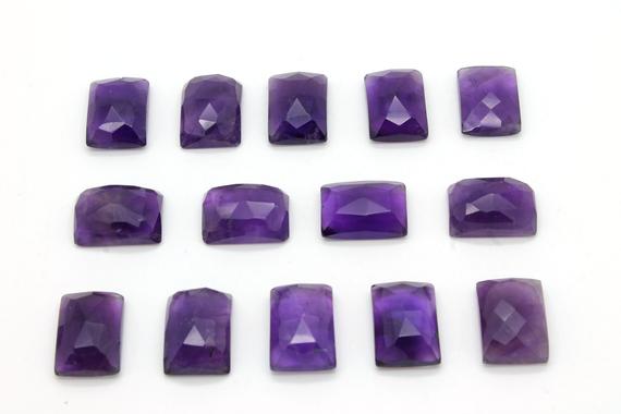 Rectangular Amethyst Gemstone,13x18mm,amethyst Cabochons,loose Stones,gemstone Cabochons,faceted Gemstones,rectangle - 1 Stone