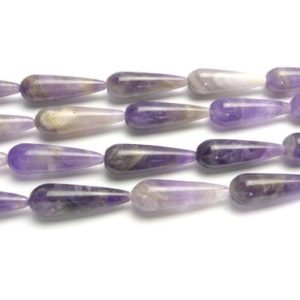 Shop Amethyst Beads! purple amethyst smooth teardrop beads – natural gemstone drop beads – stone pendant beads – jewelry making supplies – 10x30mm beads | Natural genuine beads Amethyst beads for beading and jewelry making.  #jewelry #beads #beadedjewelry #diyjewelry #jewelrymaking #beadstore #beading #affiliate #ad