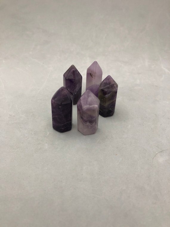 Chevron Dream Amethyst Crystal Mini Point (1 3/8" Tall) Metaphysical Crystal Small Point Crystal Grid Supply Crystal Witch Gift Idea For Her