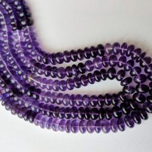 Shop Amethyst Rondelle Beads! 6-8mm Shaded Amethyst Plain Rondelle Beads, Natural Shaded Purple Amethyst Plain Beads, Amethyst For Jewelry (75.IN To 15IN Option) – ANG128 | Natural genuine rondelle Amethyst beads for beading and jewelry making.  #jewelry #beads #beadedjewelry #diyjewelry #jewelrymaking #beadstore #beading #affiliate #ad