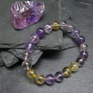 Ametrine Genuine Bracelet ~ 7 Inches  ~ 10mm Round Beads | Natural genuine Ametrine bracelets. Buy crystal jewelry, handmade handcrafted artisan jewelry for women.  Unique handmade gift ideas. #jewelry #beadedbracelets #beadedjewelry #gift #shopping #handmadejewelry #fashion #style #product #bracelets #affiliate #ad