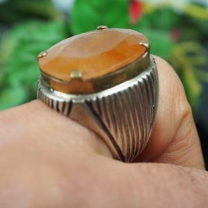 Shop Orange Calcite Jewelry! orient Massive silber Ring Turkmen halbedelsteine calcit orange Afghan statement ring aus Afghanistan AQEEQ Nr- WL21/2 | Natural genuine Orange Calcite jewelry. Buy crystal jewelry, handmade handcrafted artisan jewelry for women.  Unique handmade gift ideas. #jewelry #beadedjewelry #beadedjewelry #gift #shopping #handmadejewelry #fashion #style #product #jewelry #affiliate #ad