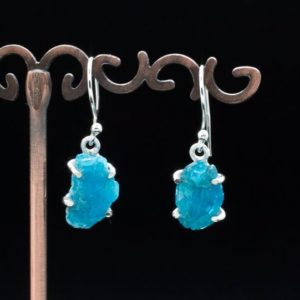 Shop Apatite Earrings! Sterling Silver Apatite Earrings | Natural genuine Apatite earrings. Buy crystal jewelry, handmade handcrafted artisan jewelry for women.  Unique handmade gift ideas. #jewelry #beadedearrings #beadedjewelry #gift #shopping #handmadejewelry #fashion #style #product #earrings #affiliate #ad