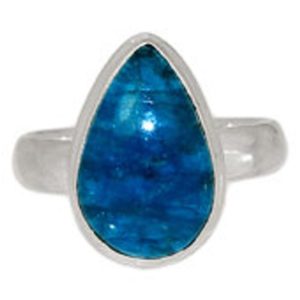 Shop Apatite Rings! Neon Blue Apatite Ring Size 8 Sterling silver – blue apatite stone size 8 ring – blue apatite crystal – healing crystals and stones 143 | Natural genuine Apatite rings, simple unique handcrafted gemstone rings. #rings #jewelry #shopping #gift #handmade #fashion #style #affiliate #ad