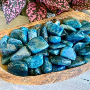 Shop Tumbled Apatite Crystals & Pocket Stones! Blue Apatite Tumbled Stone Gemstone Crystal | Natural genuine stones & crystals in various shapes & sizes. Buy raw cut, tumbled, or polished gemstones for making jewelry or crystal healing energy vibration raising reiki stones. #crystals #gemstones #crystalhealing #crystalsandgemstones #energyhealing #affiliate #ad