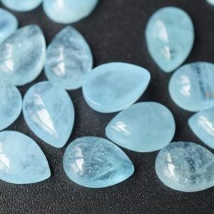 1PCS 10x14mm AA Natural Aquamarine teardrop cabochon beads, High quality blue color gemstone cabochons, genuine aquamarine HGSO | Natural genuine other-shape Aquamarine beads for beading and jewelry making.  #jewelry #beads #beadedjewelry #diyjewelry #jewelrymaking #beadstore #beading #affiliate #ad