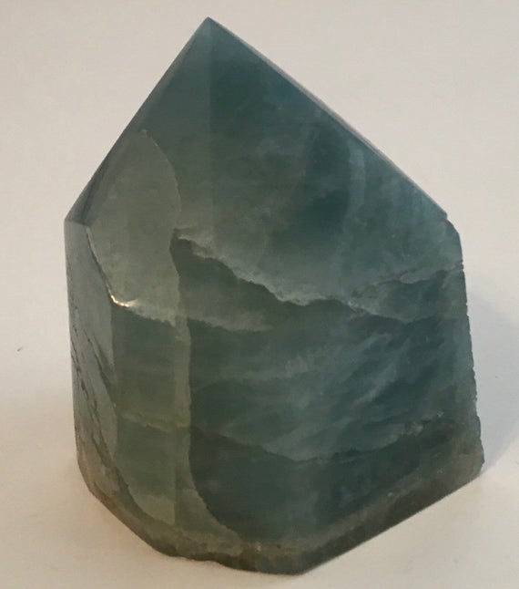 Aquamarine Premium Standing Polished Crystal Point,aquamarine Is A Stone Of Courage, Its Calming Energies Reduce Stress And Quiet The Mind.