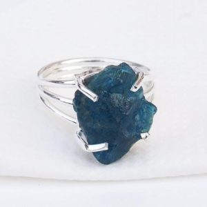 Shop Aquamarine Rings! Rough Aquamarine Ring, 925 Sterling Silver, Natural Gemstone, Triple Band, Prong Set Ring, Silver Gemstone Jewelry, Aquamarine Jewelry, Sale | Natural genuine Aquamarine rings, simple unique handcrafted gemstone rings. #rings #jewelry #shopping #gift #handmade #fashion #style #affiliate #ad