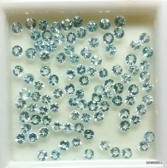 10 Pieces 3mm Aquamarine Faceted Round Aaa Quality Gemstone, Aquamarine Round Faceted Loose Gemstone, Aquamarine Faceted Loose Gemstone