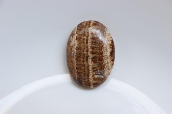 Natural Yellow Banded Aragonite Palm Stone. Healing Stone, Polished Palm Stone, Healing Crystal, Yellow Banded Aragonite Gemstone.