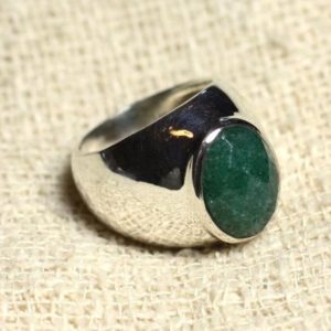Shop Aventurine Rings! n116 – Bague Argent 925 et Pierre – Aventurine verte facettée Ovale 14x10mm | Natural genuine Aventurine rings, simple unique handcrafted gemstone rings. #rings #jewelry #shopping #gift #handmade #fashion #style #affiliate #ad
