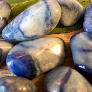 Shop Tumbled Aventurine Crystals & Pocket Stones! Tumbled Blue Aventurine Stones Set with Gift Bag and Note | Natural genuine stones & crystals in various shapes & sizes. Buy raw cut, tumbled, or polished gemstones for making jewelry or crystal healing energy vibration raising reiki stones. #crystals #gemstones #crystalhealing #crystalsandgemstones #energyhealing #affiliate #ad