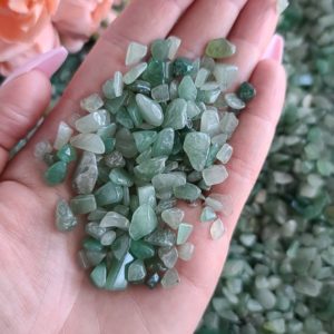 Shop Tumbled Aventurine Crystals & Pocket Stones! Tiny Tumbled Aventurine Crystal Chips 4-10 mm, Choose Bag Size, Undrilled Gemstones for Jewelry Making, Decor, or Crystal Grids | Natural genuine stones & crystals in various shapes & sizes. Buy raw cut, tumbled, or polished gemstones for making jewelry or crystal healing energy vibration raising reiki stones. #crystals #gemstones #crystalhealing #crystalsandgemstones #energyhealing #affiliate #ad