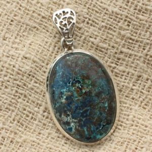 Shop Azurite Pendants! N2 – 925 sterling silver pendant and stone – oval Azurite 31x21mm | Natural genuine Azurite pendants. Buy crystal jewelry, handmade handcrafted artisan jewelry for women.  Unique handmade gift ideas. #jewelry #beadedpendants #beadedjewelry #gift #shopping #handmadejewelry #fashion #style #product #pendants #affiliate #ad