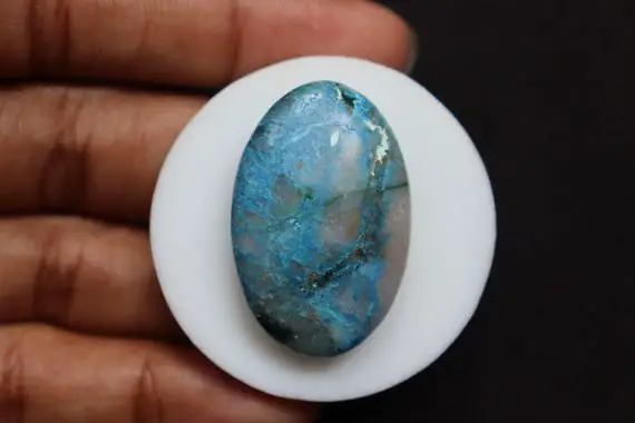 Small A+ Natural Shattuckite Azurite Palm Stone, Azurite Palm Stone Shattuckite Azurite Loose Stone For Jewelry, Healing Stones, Cute Stone
