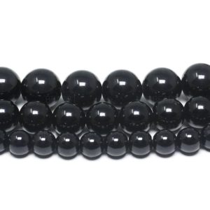 Shop Black Tourmaline Beads! Black Tourmaline Beads Natural Gemstone Round Loose – Grade AAA – 6mm 8mm 10mm – 15.5" Strand | Natural genuine beads Black Tourmaline beads for beading and jewelry making.  #jewelry #beads #beadedjewelry #diyjewelry #jewelrymaking #beadstore #beading #affiliate #ad
