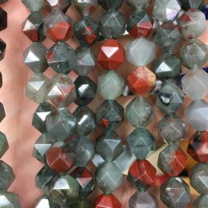 Shop Bloodstone Chip & Nugget Beads! African Bloodstone Faceted Beads, Natural Gemstone Beads, Nugget Loose Stone Beads 8mm 10mm 15'' | Natural genuine chip Bloodstone beads for beading and jewelry making.  #jewelry #beads #beadedjewelry #diyjewelry #jewelrymaking #beadstore #beading #affiliate #ad