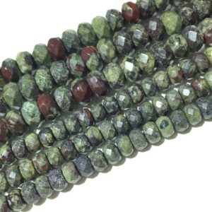 Shop Bloodstone Faceted Beads! Dragon Bloodstone Faceted Beads, Natural Gemstone Beads, Rondelle Stone Beads For Jewelry Making 4x6mm 5x8mm 15'' | Natural genuine faceted Bloodstone beads for beading and jewelry making.  #jewelry #beads #beadedjewelry #diyjewelry #jewelrymaking #beadstore #beading #affiliate #ad