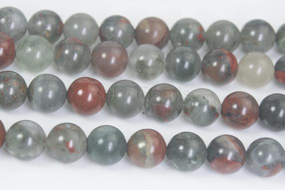 African Bloodstone Beads - Bloodstone Necklace - Semi Precious Stone Beads - Bloodstone Beads Wholesale - Wholesale Gemstone Beads -15inch