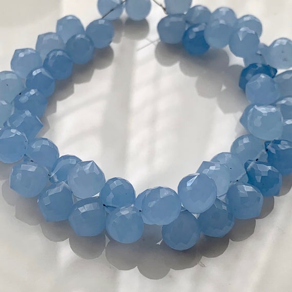 Periwinkle Blue Chalcedony Tear Drops