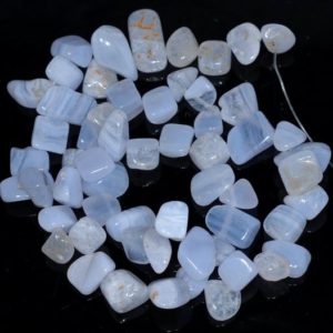 Shop Blue Lace Agate Chip & Nugget Beads! 10-13MM Chalcedony Blue Lace Agate Gemstone Pebble Nugget Chip Loose Beads 15.5 inch  (80001838-A20) | Natural genuine chip Blue Lace Agate beads for beading and jewelry making.  #jewelry #beads #beadedjewelry #diyjewelry #jewelrymaking #beadstore #beading #affiliate #ad