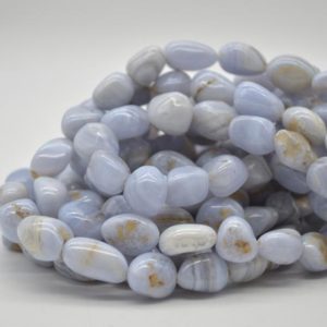Shop Blue Lace Agate Chip & Nugget Beads! High Quality Grade A Natural Blue Lace Agate Semi-precious Gemstone Large Nugget Beads – 12mm – 16mm x 10mm – 12mm – 15" strand | Natural genuine chip Blue Lace Agate beads for beading and jewelry making.  #jewelry #beads #beadedjewelry #diyjewelry #jewelrymaking #beadstore #beading #affiliate #ad