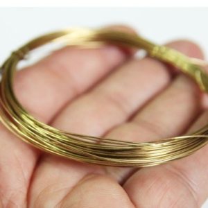 Shop Wire! Brass Wire -24 GA – 33 Feet  Bulk Wire, Artistic Wire  Jewelry-Making Wire | Shop jewelry making and beading supplies, tools & findings for DIY jewelry making and crafts. #jewelrymaking #diyjewelry #jewelrycrafts #jewelrysupplies #beading #affiliate #ad