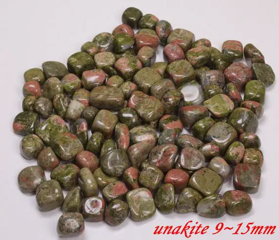 Bulk Lot Unakite 9~15mm-8~12mm-polished Natural Gemstones-undrilled Beads-unakite Necklace-jewelry Making-unakite Gravels-chips Stone