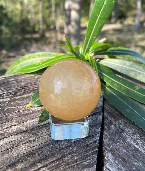 Honey Calcite Sphere - Reiki Charged Crystal Ball - Crystal Reiki Energy - Release Negativity - Regain Personal Power - Amplify Energy #2