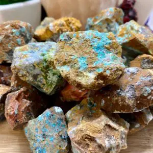 Shop Chrysocolla Stones & Crystals! Natural Chrysocolla raw crystal Stones Gift Bag | Natural genuine stones & crystals in various shapes & sizes. Buy raw cut, tumbled, or polished gemstones for making jewelry or crystal healing energy vibration raising reiki stones. #crystals #gemstones #crystalhealing #crystalsandgemstones #energyhealing #affiliate #ad
