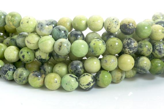 Lemon Chrysoprase Beads - Australian Chrysoprase - Australian Jade Beads - Yellow Green Stone Beads - Smooth Round Beads -size 4-14mm-15inch
