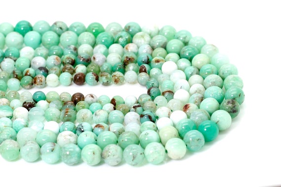 Natural Chrysoprase Beads, Aaa Green Polisehd Smooth Round Natural Chrysoprase 4mm 6mm 8mm Gemstone Beads - Rn134