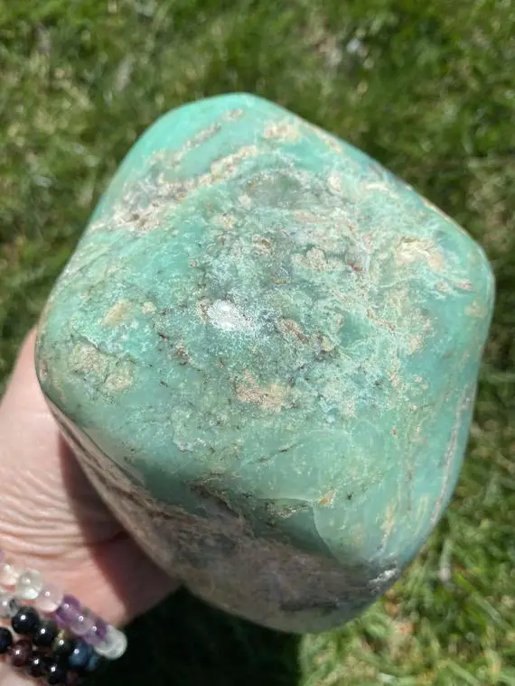 Chrysoprase Stone Freeform - Large Chrysoprase Crystal Chunk - Polished Chrysoprase Crystal - Green Chrysoprase Polished Specimen - 17