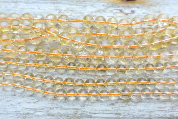 Natural Citrine Beads - Yellow Citrine Gemstones - Citrine Beads Supplies - Natural Stone Beads Supplies, Stones For Jewelry Making -15 Inch