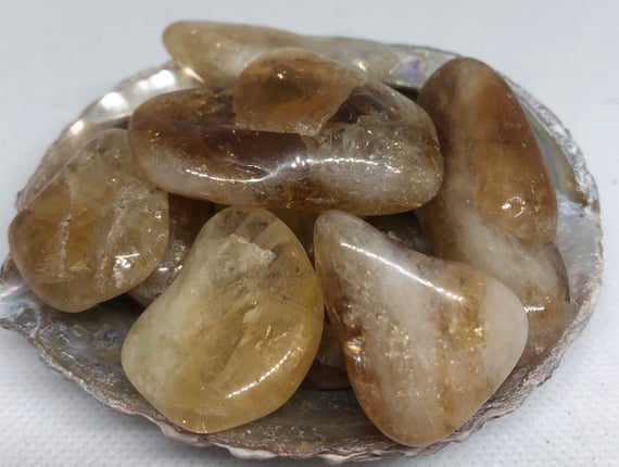 Citrine Tumbled Stone, Positive Energy, Prosperity Stone, Healing Crystal, Healing Stone, Spiritual Stone
