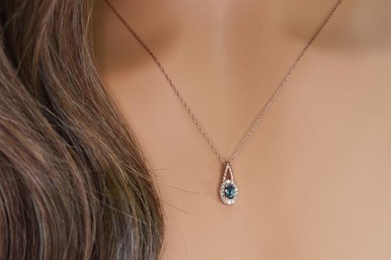 Color Changing Alexandrite Necklace, Diamond Alexandrite Pendant, Natural Alexandrite, Gift For Her, Luxury Gift For Wife, June Birthstone