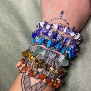 Shop Chakra Bracelets! Crystal Chip Bracelet | Stretchy Crystal Bracelet | Crystal Chip Chakra  Bracelet | Chakra Gemstone Chip Bracelet | Shop jewelry making and beading supplies, tools & findings for DIY jewelry making and crafts. #jewelrymaking #diyjewelry #jewelrycrafts #jewelrysupplies #beading #affiliate #ad