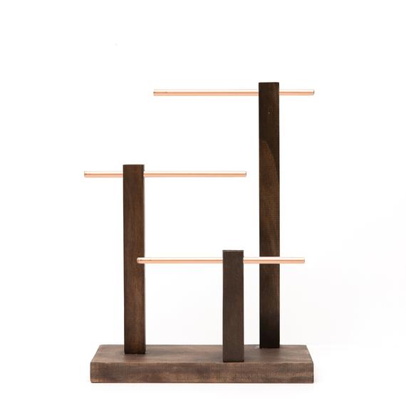 Best Selling - Brown Darcy Jewelry Stand- Gold, Silver, Or Copper, Jewelry Display Organizer, Bracelet Display Organizer, Unique Gift Idea
