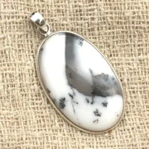 Shop Dendritic Agate Pendants! N1 – pendant 925 sterling silver and dendritic Agate oval 46x26mm | Natural genuine Dendritic Agate pendants. Buy crystal jewelry, handmade handcrafted artisan jewelry for women.  Unique handmade gift ideas. #jewelry #beadedpendants #beadedjewelry #gift #shopping #handmadejewelry #fashion #style #product #pendants #affiliate #ad