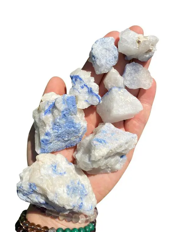Raw Dumortierite Quartz Stone (0.5" - 2.75") C Grade Raw Dumortierite Quartz Crystal - Raw Dumortierite Stone - Dumortierite Crystal