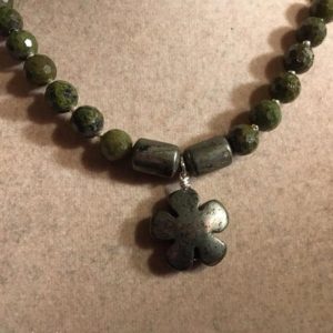 Shop Epidote Jewelry! Pyrite Necklace – Sterling Silver Jewelry – Green Epidote Pyrite Gemstone Jewellery – Fools Gold – Flower | Natural genuine Epidote jewelry. Buy crystal jewelry, handmade handcrafted artisan jewelry for women.  Unique handmade gift ideas. #jewelry #beadedjewelry #beadedjewelry #gift #shopping #handmadejewelry #fashion #style #product #jewelry #affiliate #ad