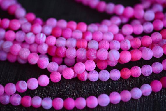 Fuchsia Fire Agate Beads - Fuchsia Statement Beads - Red Colored Gemstones - Deep Pink Stone Beads - Round Beads -size 6-14mm -15inch Fuchsia Fire Agate Beads - Fuchsia Statement Beads - Red Colored Gemstones - Deep Pink Stone Beads - Round Beads -size 6-14mm -15inch