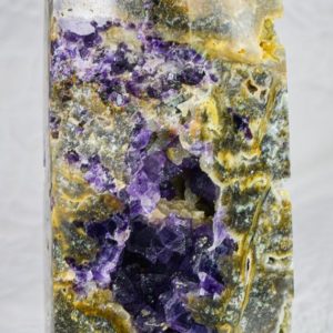 Shop Fluorite Points & Wands! Spectacular Sphalerite Tower 8" weighs 4.69 Pounds with Purple Fluorite Cave | Natural genuine stones & crystals in various shapes & sizes. Buy raw cut, tumbled, or polished gemstones for making jewelry or crystal healing energy vibration raising reiki stones. #crystals #gemstones #crystalhealing #crystalsandgemstones #energyhealing #affiliate #ad