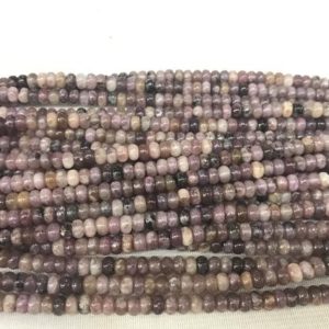 Genuine Purple Lepidolite 4x6mm Rondelle Natural Gemstone Loose Beads Grade AB 15 inch Jewelry Supply Bracelet Necklace Material Wholesale | Natural genuine rondelle Lepidolite beads for beading and jewelry making.  #jewelry #beads #beadedjewelry #diyjewelry #jewelrymaking #beadstore #beading #affiliate #ad