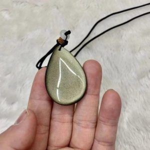 Shop Golden Obsidian Jewelry! Golden Obsidian Necklace, Charm Obsidian Pendant, Gemstone Pendant, Healing Energy Stone Pendant, Good Quality Obsidian Stone Necklace | Natural genuine Golden Obsidian jewelry. Buy crystal jewelry, handmade handcrafted artisan jewelry for women.  Unique handmade gift ideas. #jewelry #beadedjewelry #beadedjewelry #gift #shopping #handmadejewelry #fashion #style #product #jewelry #affiliate #ad
