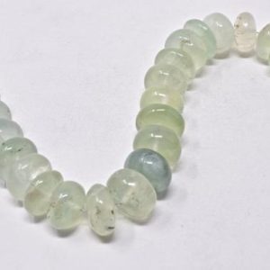 Shop Prehnite Rondelle Beads! Green Prehnite Smooth Big Rondelle Gemstone Beads, Indian Semiprecious Gems, Jewelry Making, Necklace Supplies, 12-13mm, 8" Strand | Natural genuine rondelle Prehnite beads for beading and jewelry making.  #jewelry #beads #beadedjewelry #diyjewelry #jewelrymaking #beadstore #beading #affiliate #ad