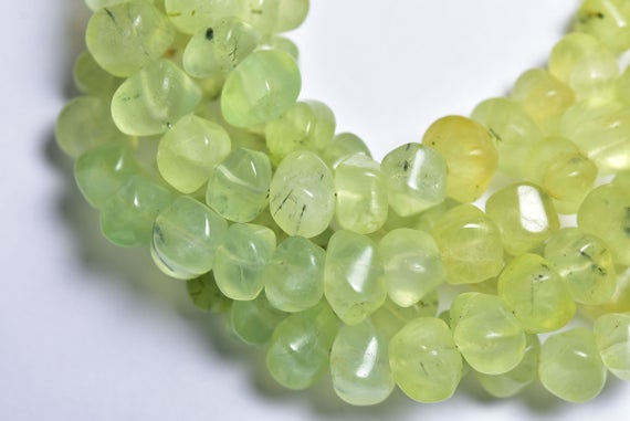 Green Prehnite Smooth Spiral Rondelle Gemstone Beads, Natural Semiprecious Gems, Jewelry Making, Necklace Supplies, 7-8.5mm, 7" Strand.